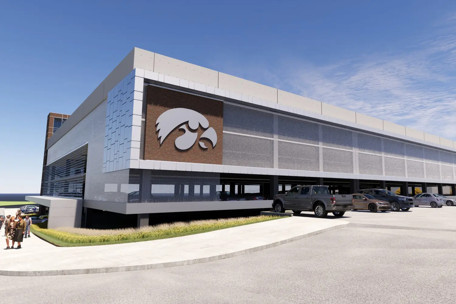 Rendering of University of Iowa Hawkeye Parking Ramp