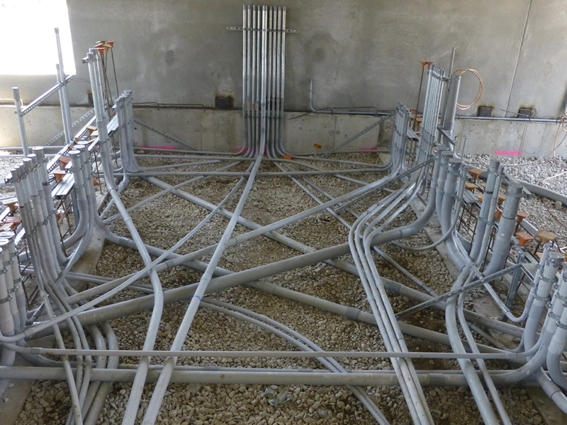 underfloor electrical conduits for generator